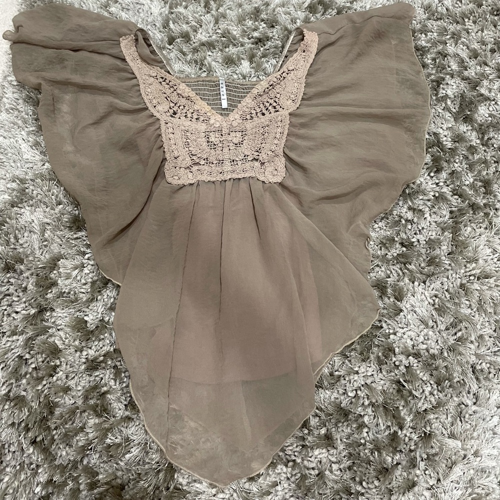 Light Brown Easel Blouse